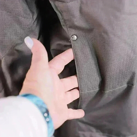 Mammut Size S Down filled Grey/yellow zip off snow skirt pockets ski jacket - Picture 5 of 16